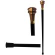 Wholesale Round Capstick Walking Stick - Black