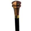 Wholesale Round Capstick Walking Stick - Black