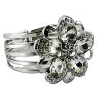 Wholesale Silver Coloured Bracelets - Flower Design
