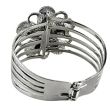Wholesale Silver Stainless Steel Bracelets - Flower Design