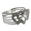 Wholesale Silver Coloured Bracelets - Heart Design