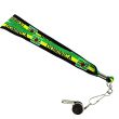 Wholesale Silver Whistle With Lanyard - Dominica Flag