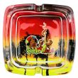 Wholesale The SMK Island Premium Square Glass Ashtray - Assorted 