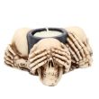 Wholesale Three Wise Skulls Tealight Holder 11cm