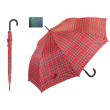 Wholesale Walking Umbrella -Tartan Print (Assorted Colours)