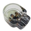 Wholesale Wise Skies Glass Skull Shape Ashtray 