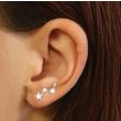 Sterling Silver Wish Upon a Star Crawler Ear Studs