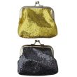Wholesale Sparkly Multi Coloured Silver Sequin Coin Purse With Ball Snap Clasp