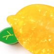 Yellow Pearlescent Lemon Shaped Hair Clamp - 7cm