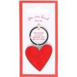 You Are Loved Heart Keyring- Red & Silver