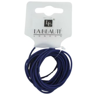 24pcs Blue Snag Free Hair Elastics - 2mm x 4cm