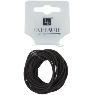 24pcs Natural Snag Free Hair Elastics - Brown - 2mm x 4cm