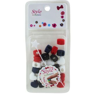 28pcs Heart-Shaped Silicon Hair Braiding Beads Multicolour - 1cm x 1.5cm