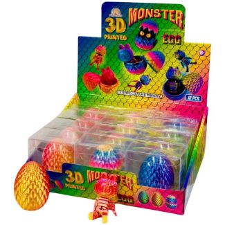 3D Printed Monster Egg With 3D Monster - Assorted 