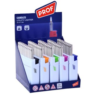 PROF Multipurpose White Utility Lighter - Assorted Colours 