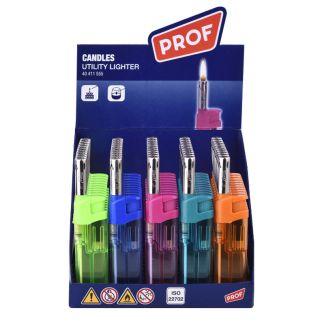 PROF Multipurpose Transparent Utility Lighter - Assorted Colours 