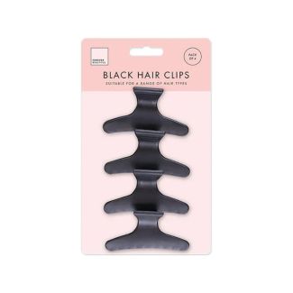 10pcs Pink & Black No Crease Hair Clips