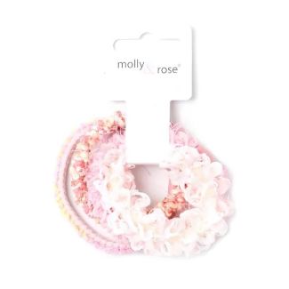 4pcs Woven Fabric Hair Elastics