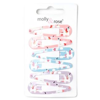 Printed Unicorn Sleepies Snap Hair Clip 5cm