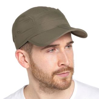Adults Baseball Cap With Folding Peak - Khaki  