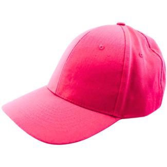 Adults 6 Panel Plain Baseball Cap - Fuchsia