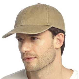 Adults Stone Washed Baseball Cap – Beige