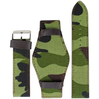 Camouflage Green Military Style Bund Watch Strap - 18mm