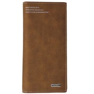Menbense Ladies Leather Hand Bag-Brown(20cm x 10cm)                           