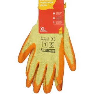 Bruno Latex Working Gloves XL - Orange (Size-10)