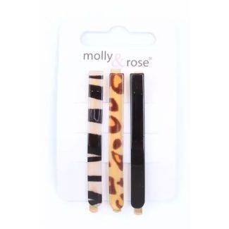 3pcs  Acrylic Covered Gilt Grips -  Assorted - 6cm