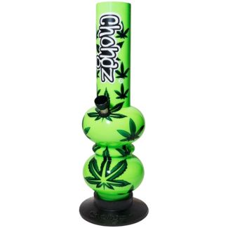 Chongz "Kevin Leafman" Acrylic Double Bubble Waterpipe - Assorted - 12 Inch