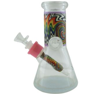 Chongz Pink Glass Waterpipe - 8 Inch