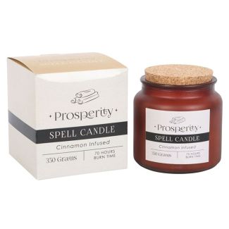 Wholesale Cinnamon Infused Prosperity Spell Candle - 350g 