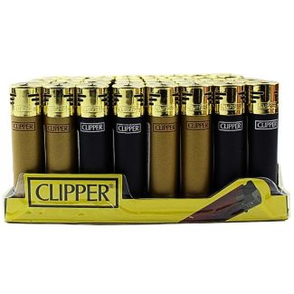 Clipper 'Gold & Black Metallic' Lighters - Assorted