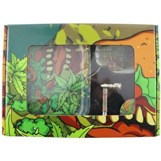 Crocodile Behind The Leaf Design Smoking Gift Set