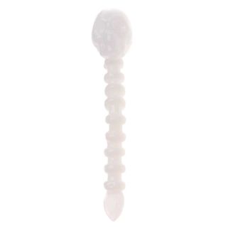 Wholesale Glass White Skull with Skeleton Spine - Dabber 11.5cm