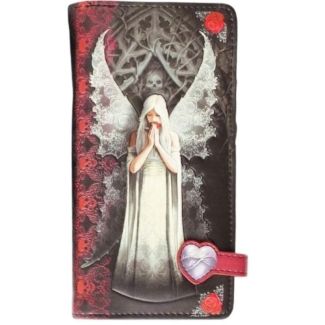 'Only Love Remains' 3D Effect Embossed PU Leather Purse - 18.5cm