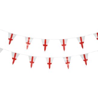 England Flag Triangle Bunting - 10 Meters (Plastic)