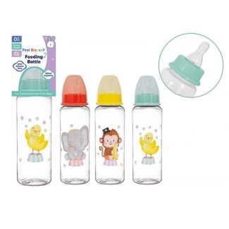 First Steps Baby Feeding Bottle (250ml) - Assorted 