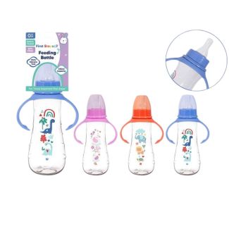 First Steps Baby Gripper Feeding Bottle (250ml) - Assorted 