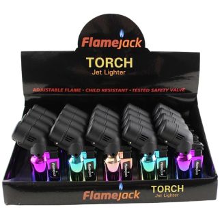 Wholesale FlameJack Torch Jet Lighter - Assorted Colours 