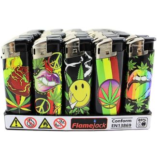 Flamejack Electronic Lighters - Assorted 