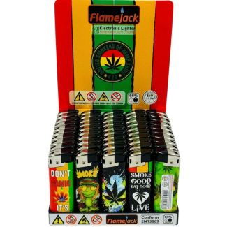 Flamejack Slogan Design Electronic Lighters - Assorted 