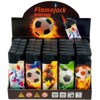 Flamejack Windproof Football Design Lighters - Assorted 
