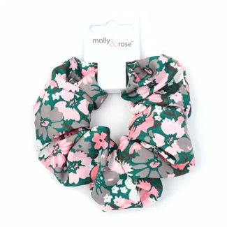 Floral Print Hair Scrunchie - Assorted - 10cm