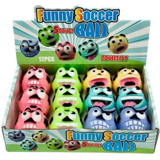 Funny Soccer  Ball - Assorted Colours (5.5 Dia.)