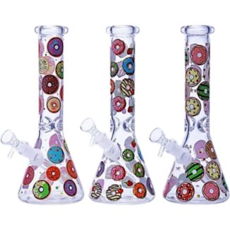 Glass Waterpipe Donut Design - Assorted (10inch)