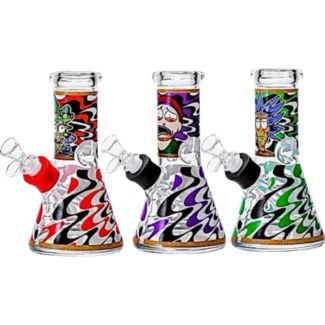 Glass Waterpipe R & M Design - Assorted  (8inch)