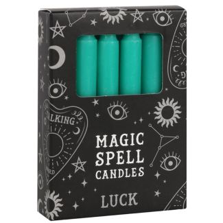 Green Magic Spell Candles - Luck(Pack of 12)