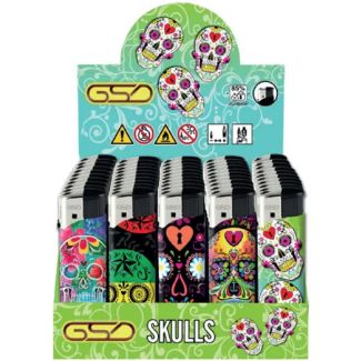 GSD Refillable Electronic Lighters - Skull (Assorted)